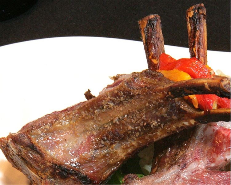 Lamb Chops with Raspberry Mint Demi-Glace